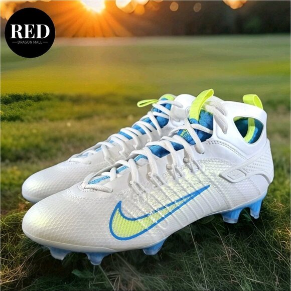 Nike Alpha Huarache 9 Elite Mid NBY LAX SE Lacrosse Cleats FV6149 100 - Men's 8 - Picture 2 of 14